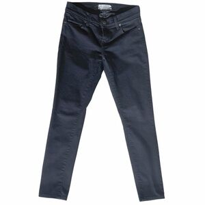 Free People Dark Blue/Black Wash Straight-Leg Jeans